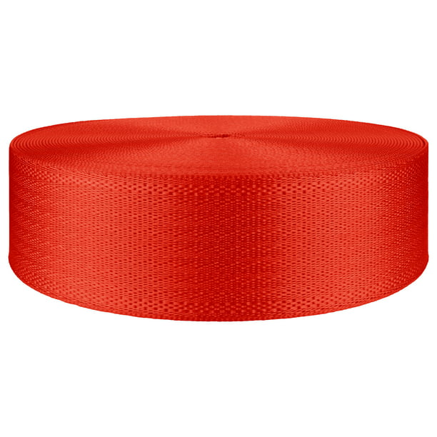 5 Yards 2 Inch Seat-Belt Brick Red Polyester Webbing Closeout 